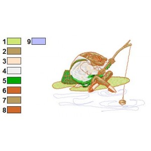 Beatrix Potter Fishing Embroidery Design